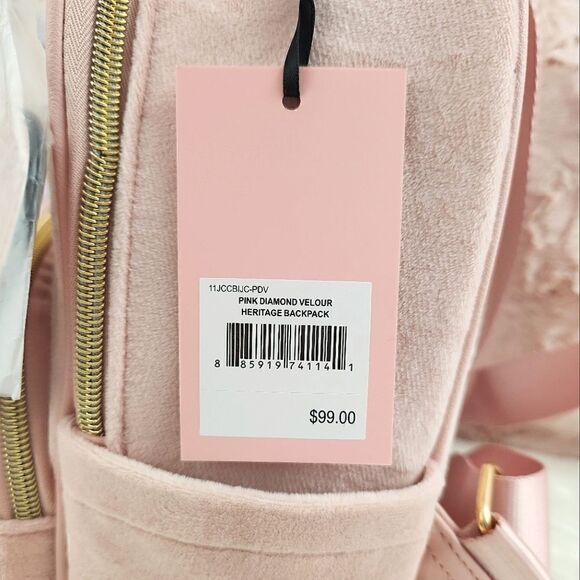 {Juicy Couture} Pink Velour {Heritage Backpack} - Picture 12 of 12